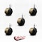 Service Caster 2'' Floor Safe Antique Hooded Twin Wheel Caster 3/8 Threaded Stem, 5PK SCC-TS02S50D-NYU-WA-381634-5 - alternate 3